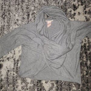 Tulle Top w/ Twist Neck ~~ Gray